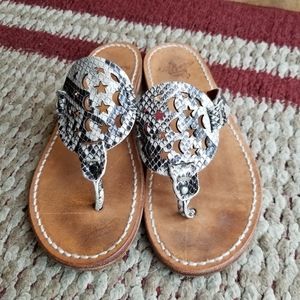 FREEBIRD SANDAL Ame Sz7 Women: Multi Black/White